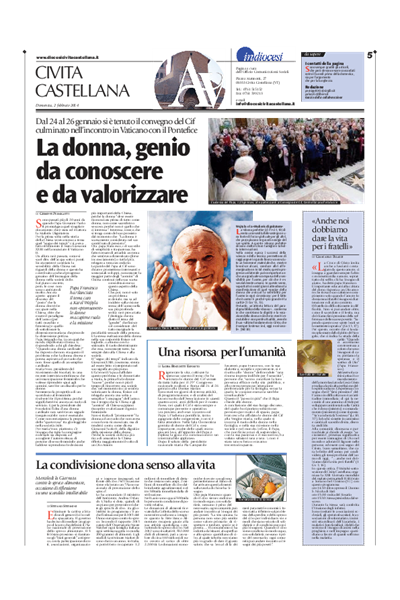 Avvenire - pagina diocesana del 02/02/2014